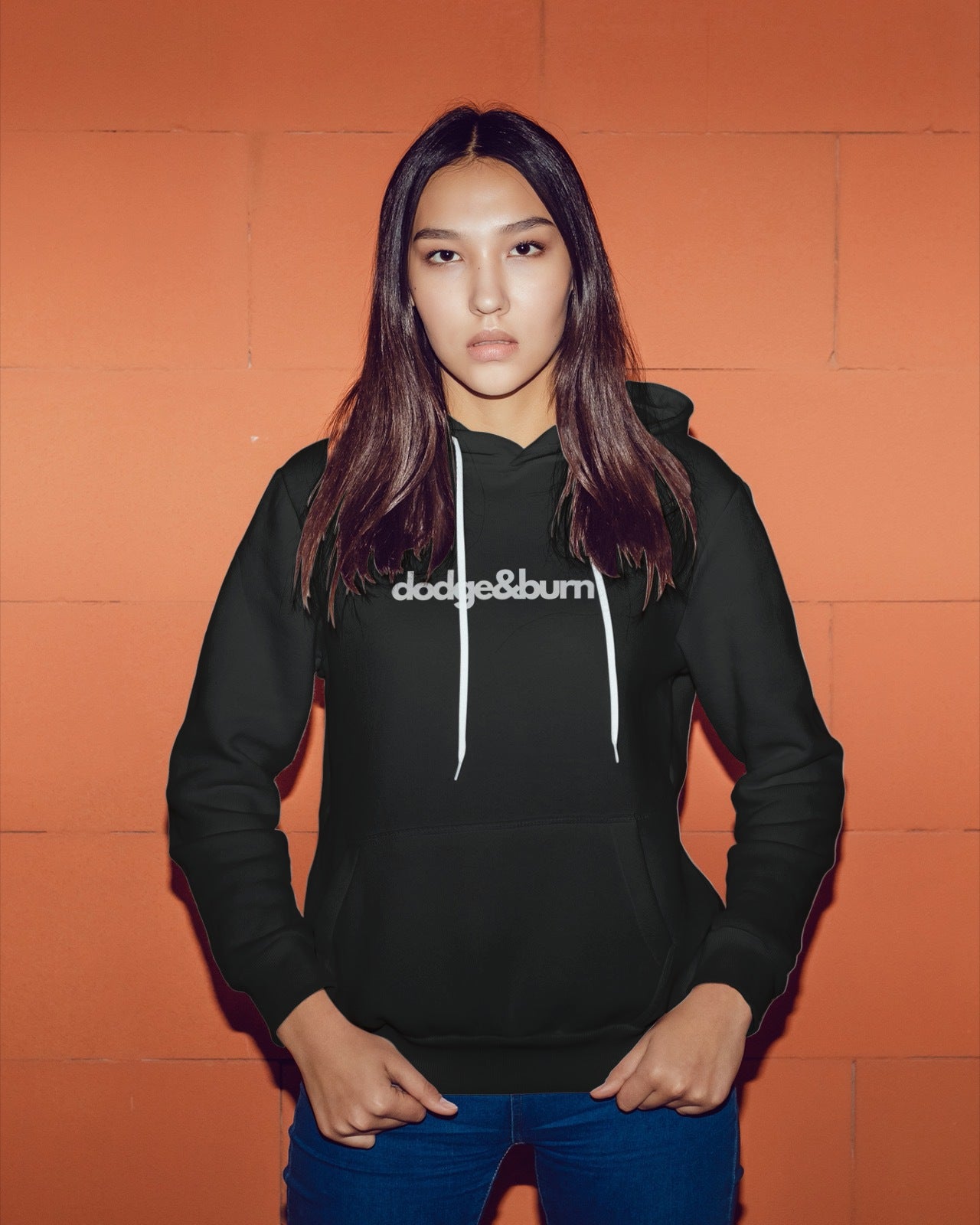 Dodge & Burn Hooded - Black Unisex