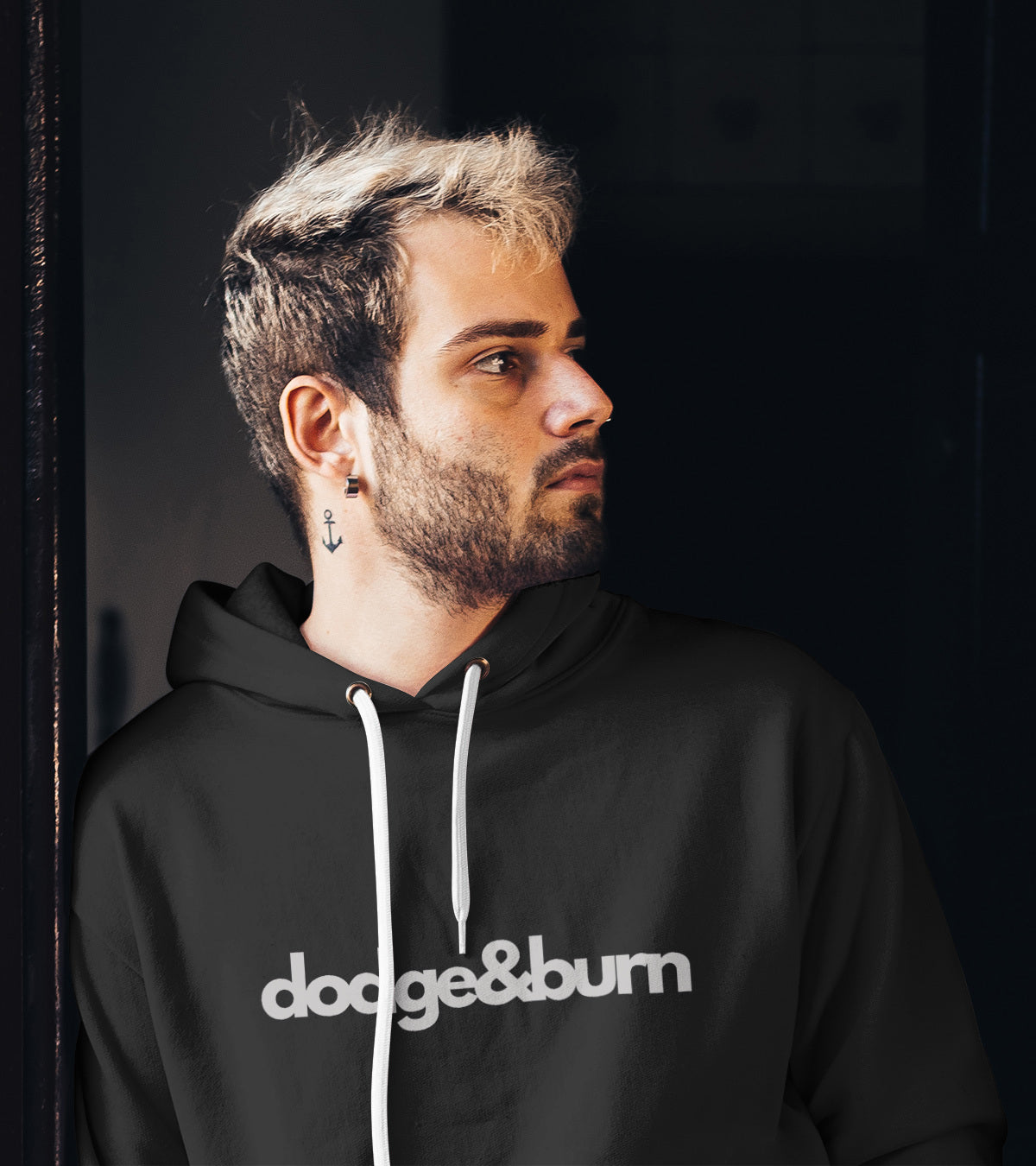 Dodge & Burn Hooded - Black Unisex